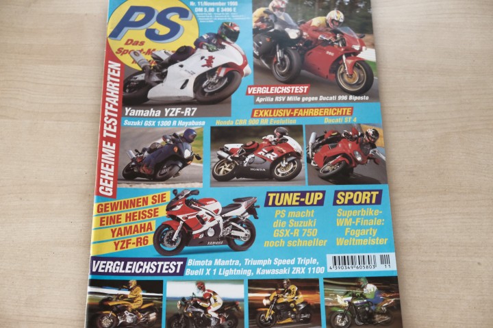 Deckblatt PS Sport Motorrad (11/1998)